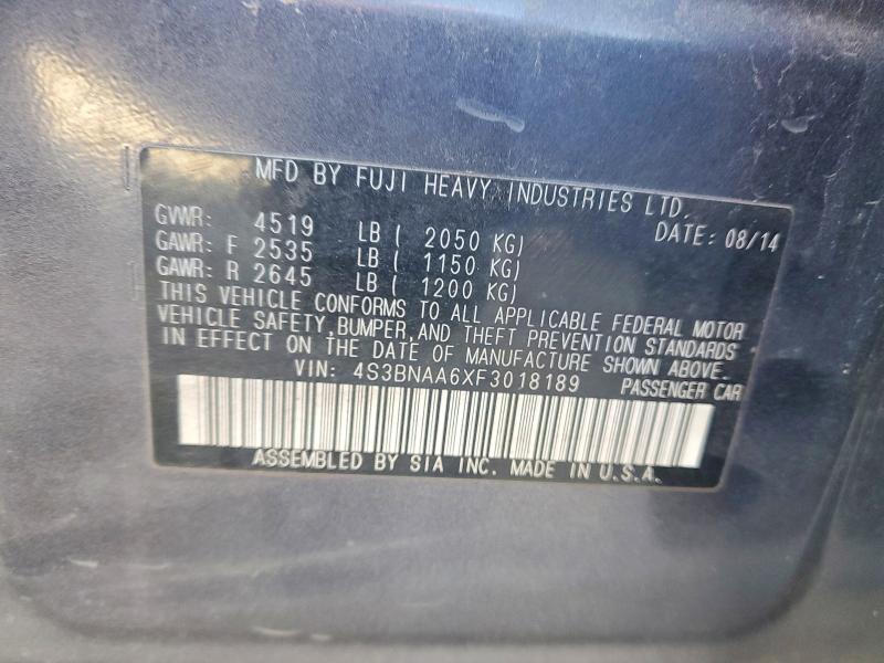 Продаж на аукціоні авто 2015 Subaru Legacy, vin: 4S3BNAA6XF3018189, номер лоту: 78323525