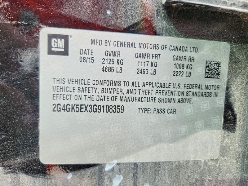 2016 Buick Regal მანქანა იყიდება აუქციონზე, vin: 2G4GK5EX3G9108359, აუქციონის ნომერი: 78109975