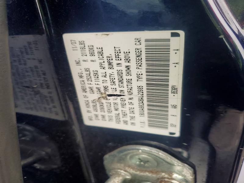 Aukcja sprzedaży 2008 Acura Tl, vin: 19UUA66248A022665, numer aukcji: 78254255