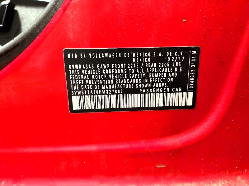 Продаж на аукціоні авто 2017 Volkswagen Jetta, vin: 3VW5T7AJ6HM327862, номер лоту: 76121575