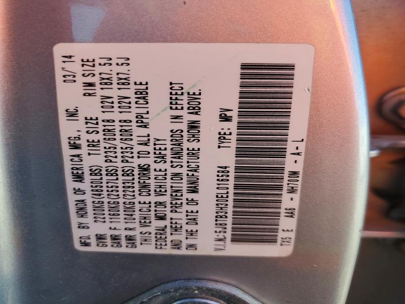 Aukcja sprzedaży 2014 Acura Rdx, vin: 5J8TB3H30EL016584, numer aukcji: 77967835