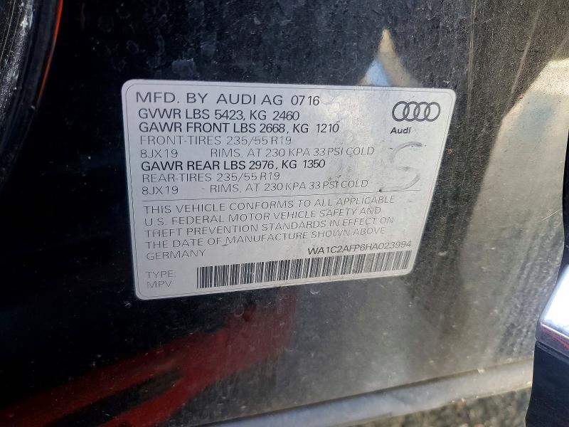 Aukcja sprzedaży 2017 Audi Q5, vin: WA1C2AFP6HA023994, numer aukcji: 79389525