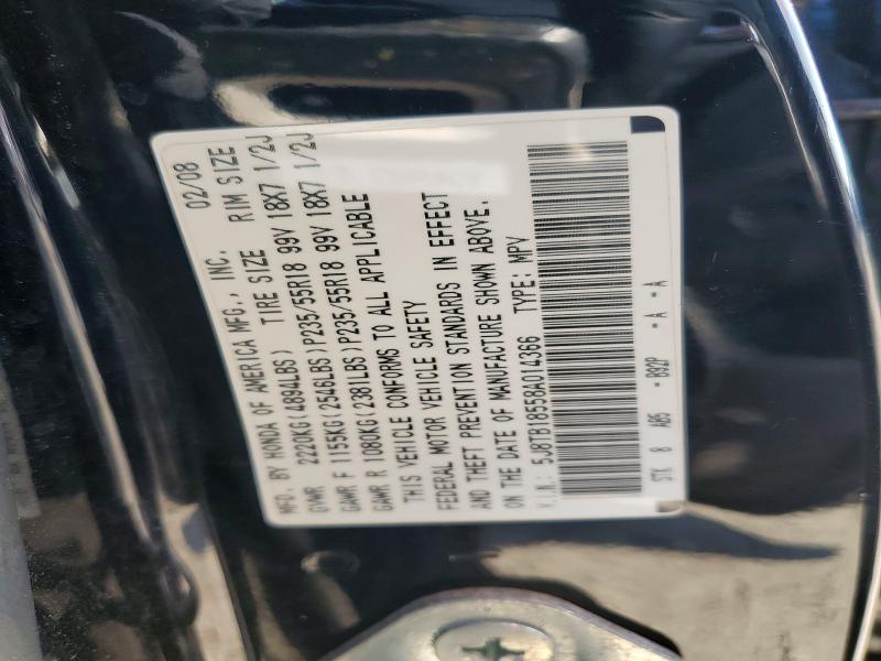 Продажа на аукционе авто 2008 Acura Rdx Techno, vin: 5J8TB18558A014366, номер лота: 76850725