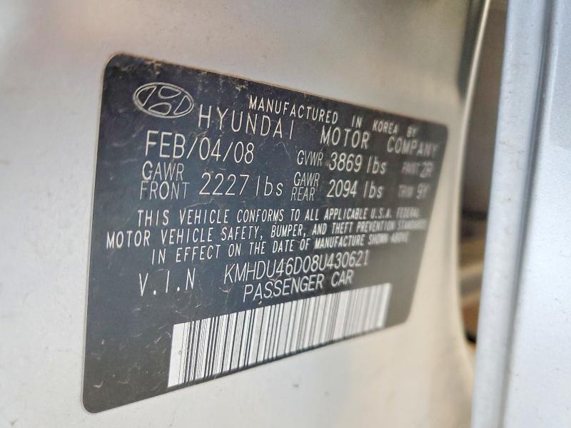 Продаж на аукціоні авто 2008 Hyundai Elantra, vin: KMHDU46D08U430621, номер лоту: 79431025