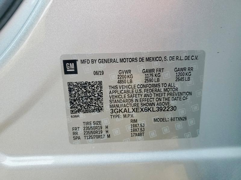 77943395 :رقم المزاد ، 3GKALXEX6KL392230 vin ، 2019 Gmc Terrain مزاد بيع