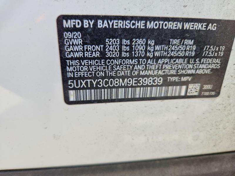 Продажа на аукционе авто 2021 Bmw X3, vin: 5UXTY3C08M9E39839, номер лота: 79049935