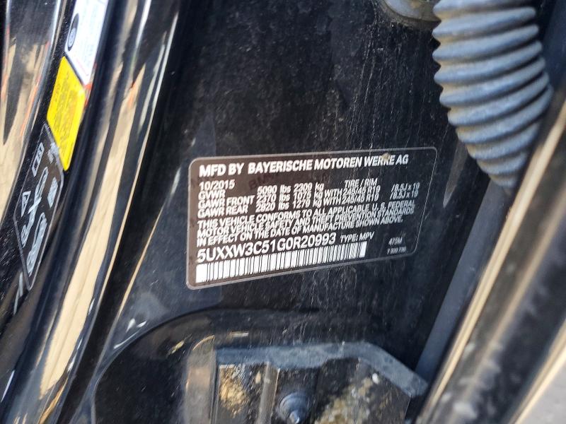 77420305 :رقم المزاد ، 5UXXW3C51G0R20993 vin ، 2016 Bmw X4 مزاد بيع