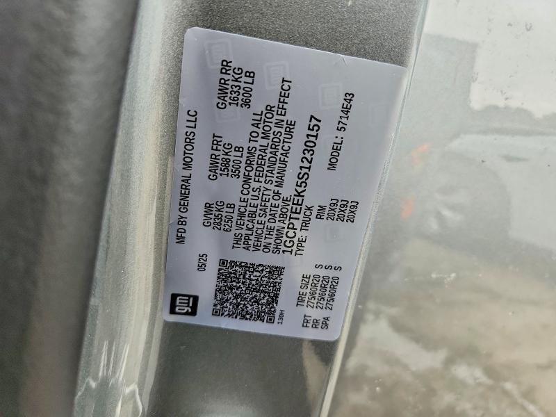 77564115 :رقم المزاد ، 1GCPTEEK5S1230157 vin ، 2025 Chevrolet Colorado مزاد بيع