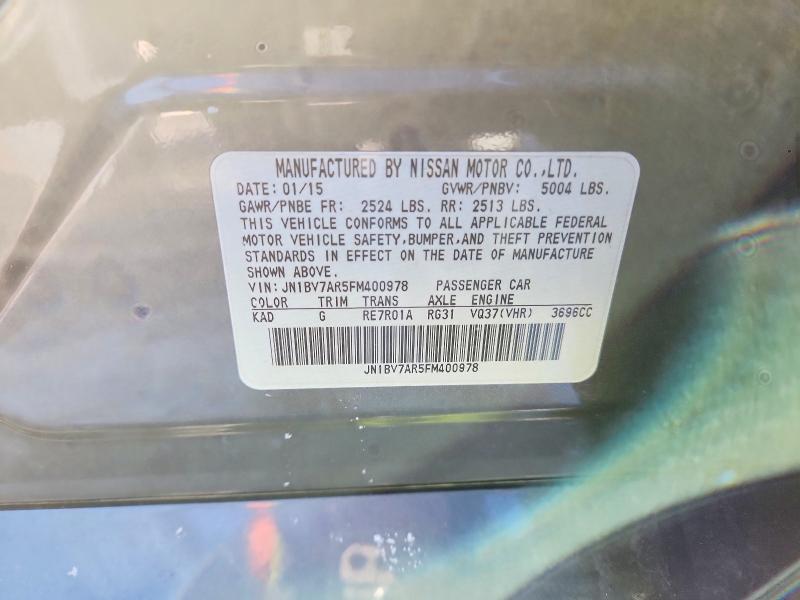 Продаж на аукціоні авто 2015 Infiniti Q50, vin: JN1BV7AR5FM400978, номер лоту: 99419275