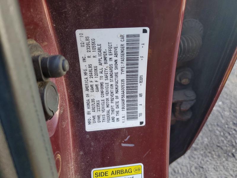 75879515 :رقم المزاد ، 19UUA9F56AA005335 vin ، 2010 Acura Tl مزاد بيع