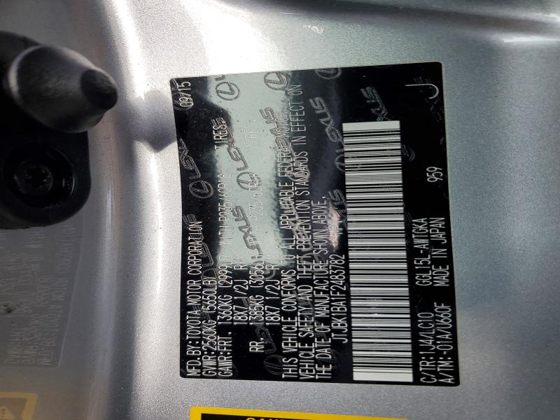 72392505 :رقم المزاد ، JTJBK1BA1F2483782 vin ، 2015 Lexus Rx مزاد بيع