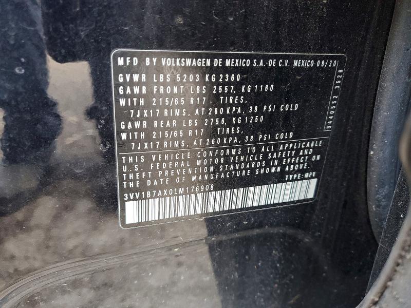 Aukcja sprzedaży 2020 Volkswagen Tiguan, vin: 3VV1B7AX0LM176908, numer aukcji: 74711435