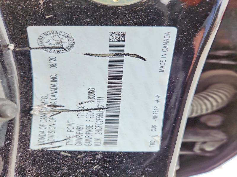 Продаж на аукціоні авто 2020 Honda Civic, vin: 2HGFC2F56LH031111, номер лоту: 73705935