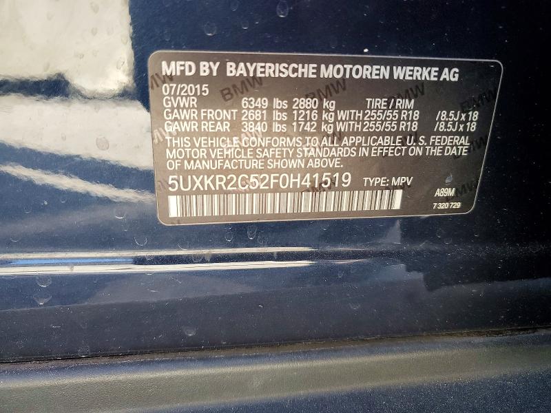Aukcja sprzedaży 2015 Bmw X5, vin: 5UXKR2C52F0H41519, numer aukcji: 78554725