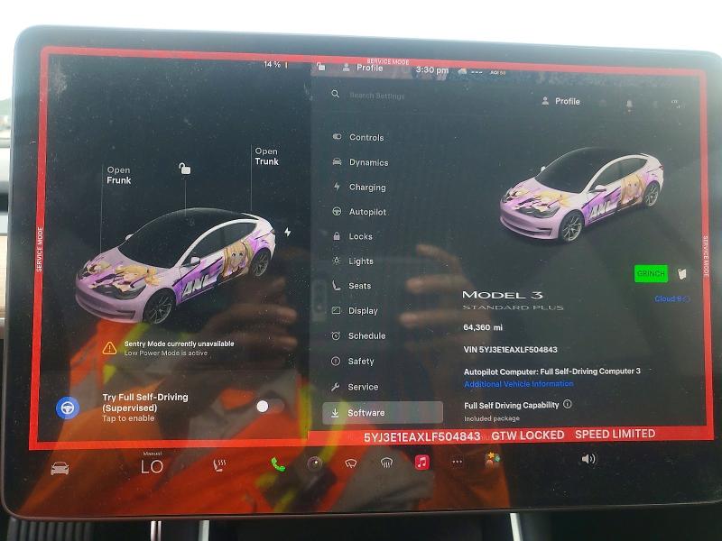 2020 Tesla Model 3 მანქანა იყიდება აუქციონზე, vin: 5YJ3E1EAXLF504843, აუქციონის ნომერი: 77563445