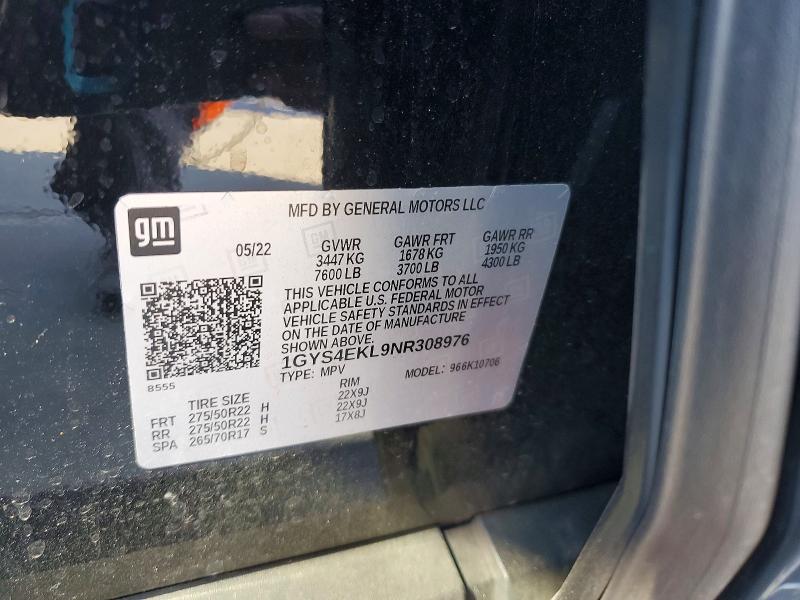 Aukcja sprzedaży 2022 Cadillac Escalade, vin: 1GYS4EKL9NR308976, numer aukcji: 78653165