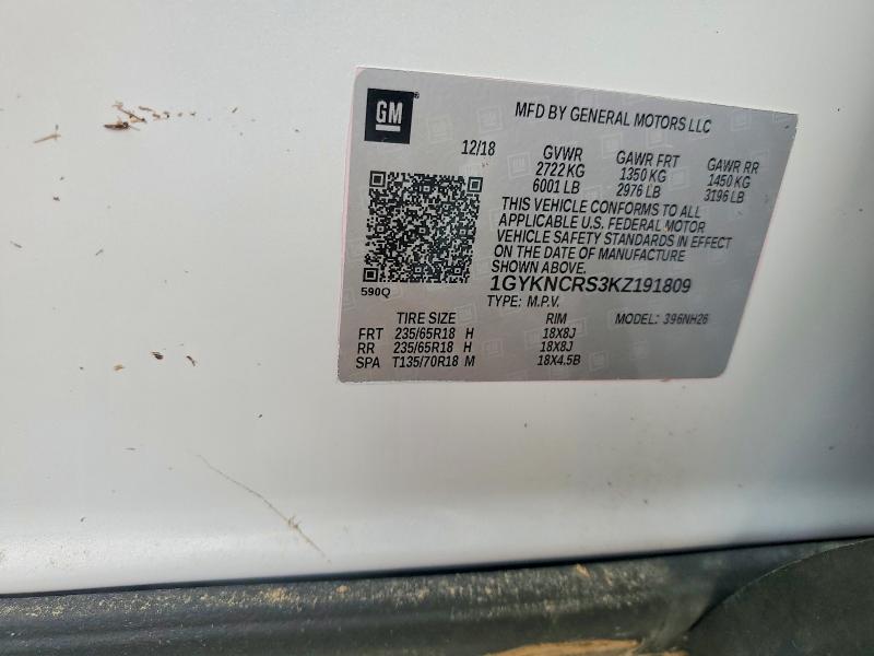 Aukcja sprzedaży 2019 Cadillac Xt5, vin: 1GYKNCRS3KZ191809, numer aukcji: 76637325