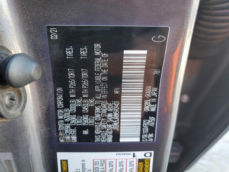 76723075 :رقم المزاد ، JTEMU5JR8M5909401 vin ، 2021 Toyota 4runner مزاد بيع