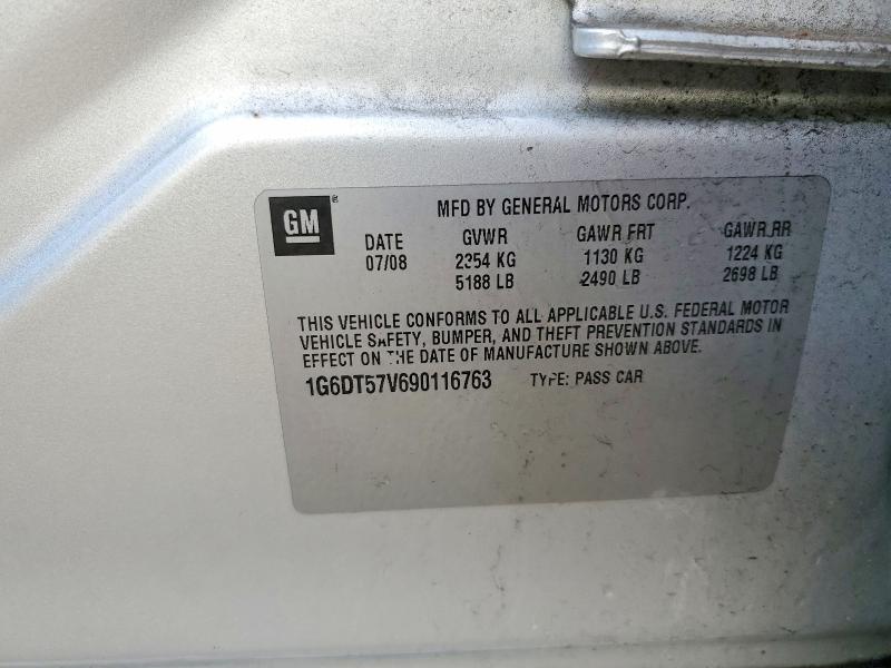 2009 Cadillac Cts მანქანა იყიდება აუქციონზე, vin: 1G6DT57V690116763, აუქციონის ნომერი: 77420355