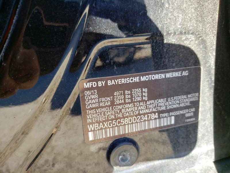 75926045 :رقم المزاد ، WBAXG5C58DD234784 vin ، 2013 Bmw 528 I مزاد بيع