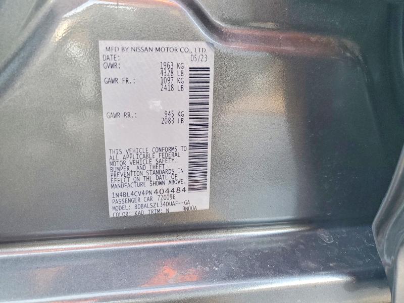 Aukcja sprzedaży 2023 Nissan Altima, vin: 1N4BL4CV4PN404484, numer aukcji: 78863035