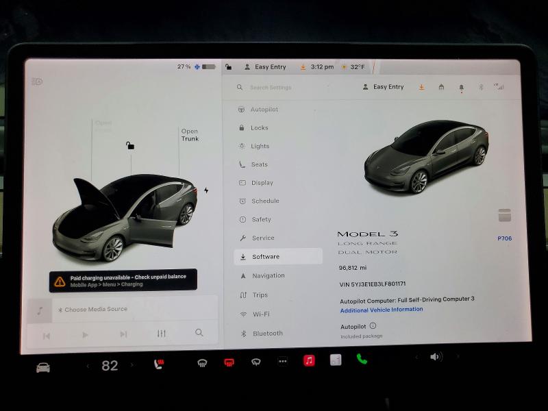 2020 Tesla Model 3 მანქანა იყიდება აუქციონზე, vin: 5YJ3E1EB3LF801171, აუქციონის ნომერი: 75516235