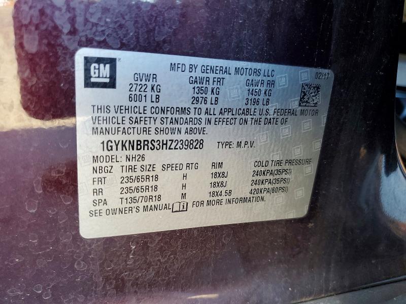 Aukcja sprzedaży 2017 Cadillac Xt5, vin: 1GYKNBRS3HZ239828, numer aukcji: 77359315