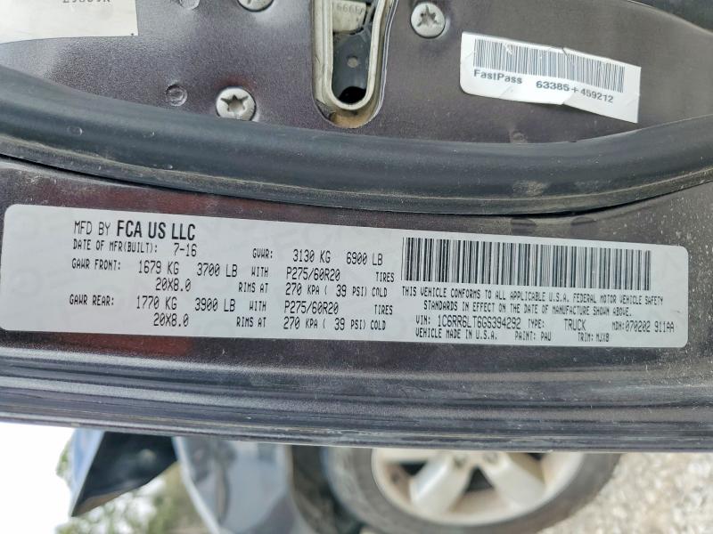 Продаж на аукціоні авто 2016 Ram 1500, vin: 1C6RR6LT6GS394292, номер лоту: 79083255