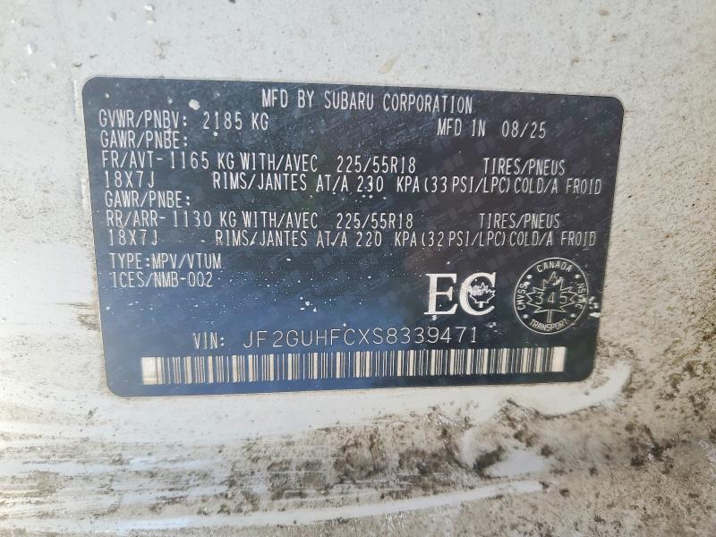 Продаж на аукціоні авто 2025 Subaru Crosstrek, vin: JF2GUHFCXS8339471, номер лоту: 75352615