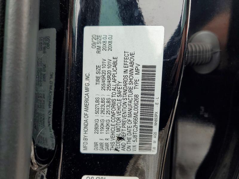 2021 Acura Rdx მანქანა იყიდება აუქციონზე, vin: 5J8TC2H66ML006268, აუქციონის ნომერი: 76233175