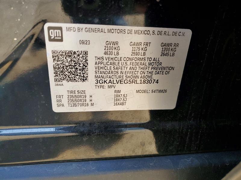 Aukcja sprzedaży 2024 Gmc Terrain, vin: 3GKALVEG5RL183074, numer aukcji: 75778615