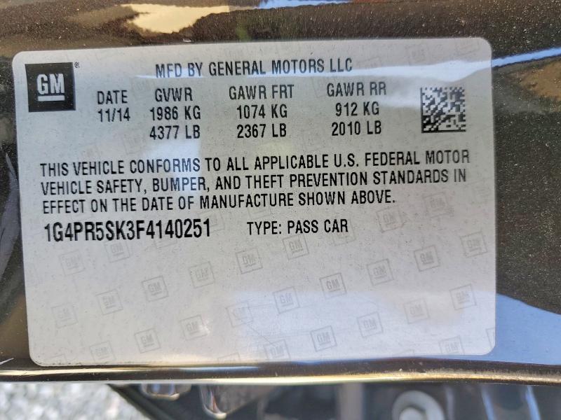 Продажа на аукционе авто 2015 Buick Verano, vin: 1G4PR5SK3F4140251, номер лота: 76411205