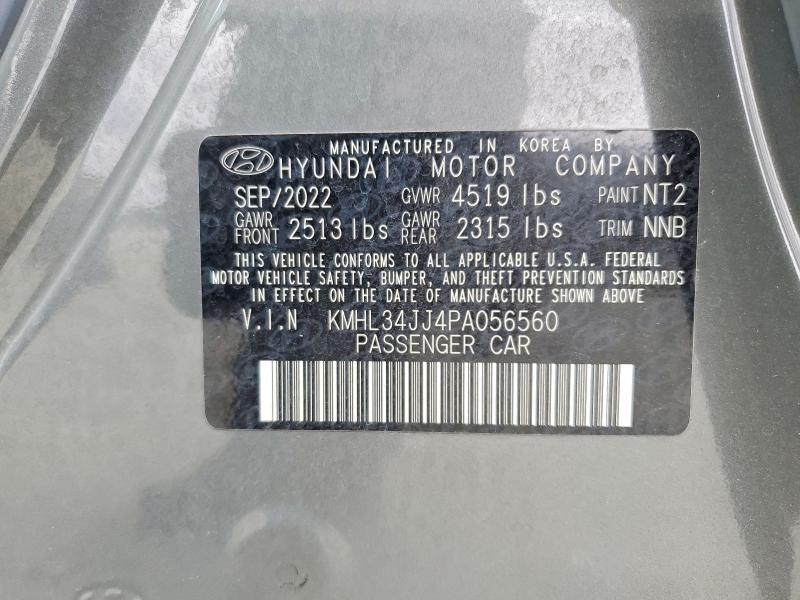 Продажа на аукционе авто 2023 Hyundai Sonata, vin: KMHL34JJ4PA056560, номер лота: 76826065