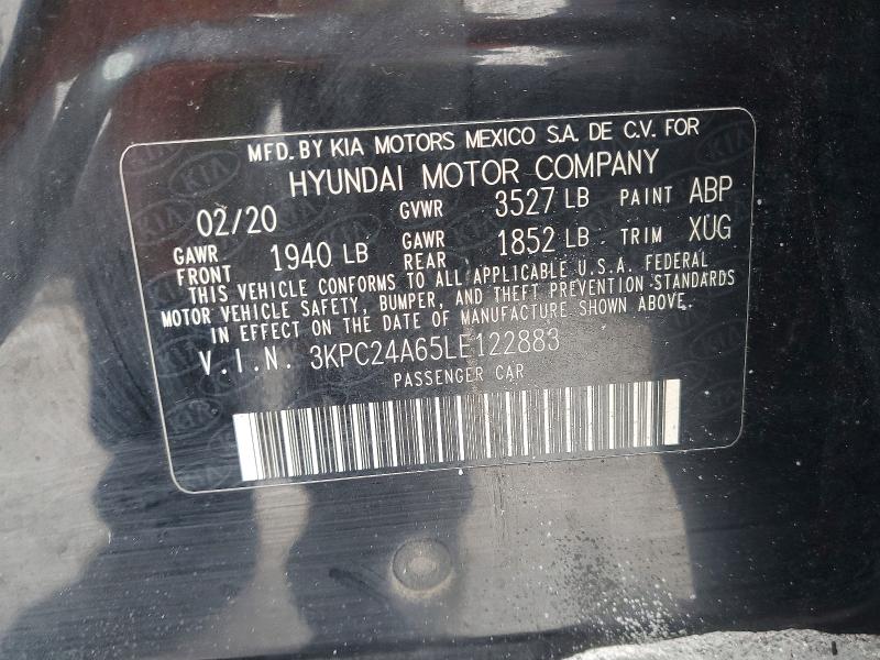 Продажа на аукционе авто 2020 Hyundai Accent, vin: 3KPC24A65LE122883, номер лота: 74763205