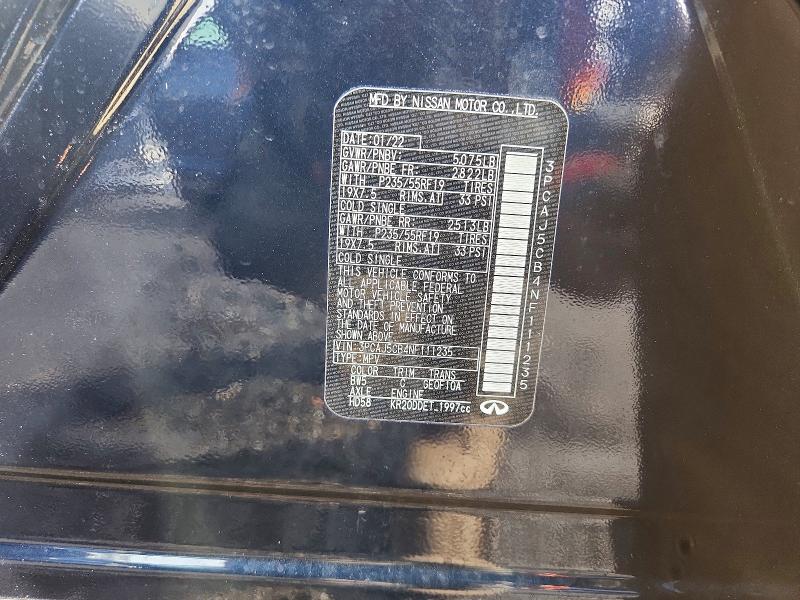 Aukcja sprzedaży 2022 Infiniti Qx50, vin: 3PCAJ5CB4NF111235, numer aukcji: 79040605