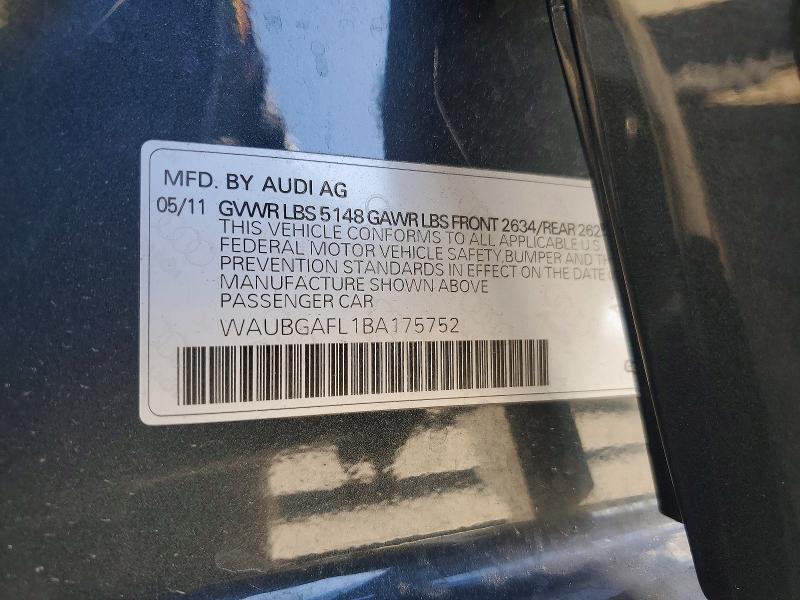 Продажа на аукционе авто 2011 Audi S4, vin: WAUBGAFL1BA175752, номер лота: 77927425