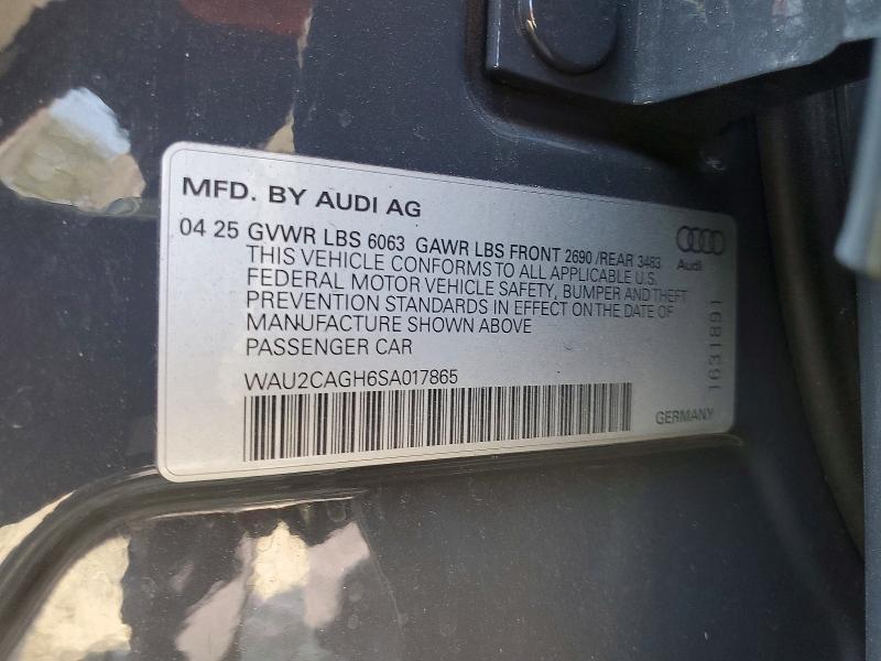 Aukcja sprzedaży 2025 Audi A6 E-tron, vin: WAU2CAGH6SA017865, numer aukcji: 75999795