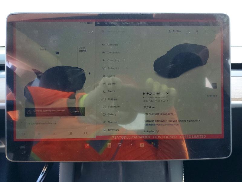 78345835 :رقم المزاد ، 7SAYGDEE9SA343761 vin ، 2025 Tesla Model Y مزاد بيع