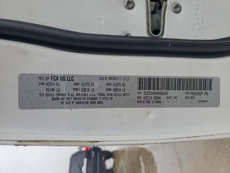 2017 Dodge Charger მანქანა იყიდება აუქციონზე, vin: 2C3CDXHGXHH585483, აუქციონის ნომერი: 76027605