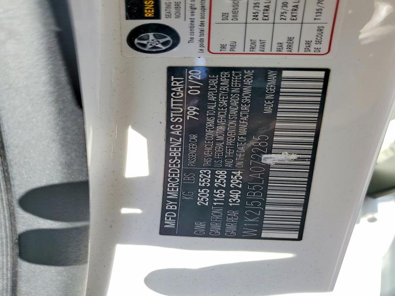 77916105 :رقم المزاد ، W1K2J5JB5LA072285 vin ، 2020 Mercedes-benz Cls مزاد بيع