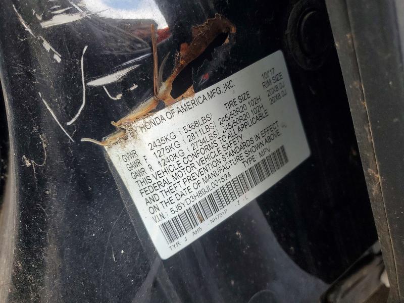 Продаж на аукціоні авто 2018 Acura Mdx, vin: 5J8YD3H89JL001524, номер лоту: 78167035