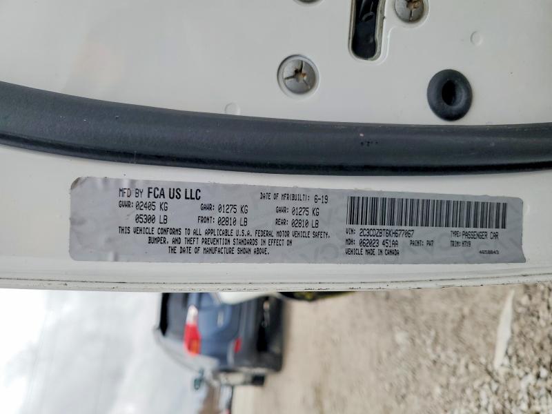 78127635 :رقم المزاد ، 2C3CDZBT6KH677067 vin ، 2019 Dodge Challenger مزاد بيع