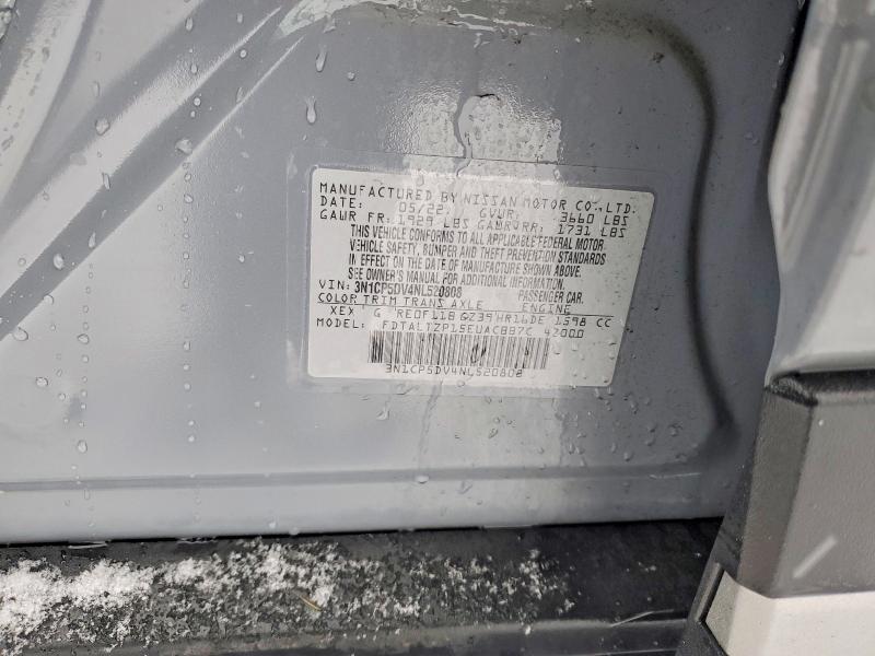 76077205 :رقم المزاد ، 3N1CP5DV4NL520808 vin ، 2022 Nissan Kicks مزاد بيع