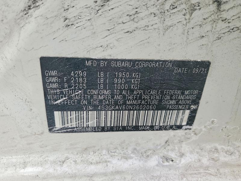 Продаж на аукціоні авто 2022 Subaru Impreza, vin: 4S3GKAV60N3602060, номер лоту: 75983975