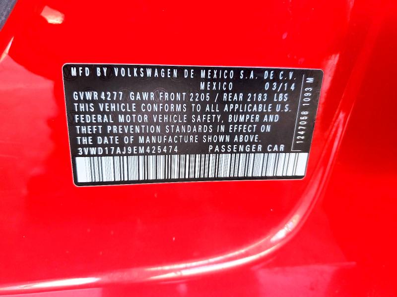 Aukcja sprzedaży 2014 Volkswagen Jetta, vin: 3VWD17AJ9EM425474, numer aukcji: 77408105