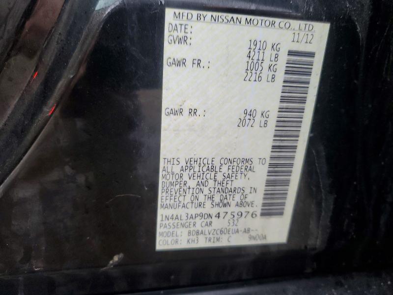 Aukcja sprzedaży 2013 Nissan Altima, vin: 1N4AL3AP9DN475976, numer aukcji: 78166765