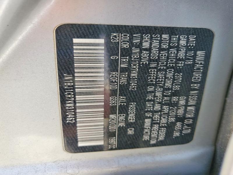 Auction sale of the 2019 Nissan Rogue Sport, vin: JN1BJ1CR7KW310462, lot number: 76694765