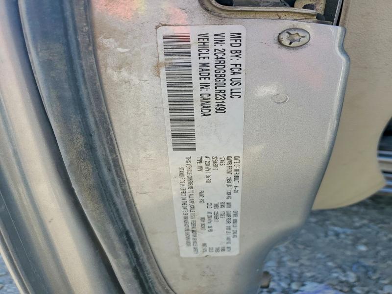 76671165 :رقم المزاد ، 2C4RDGBG0LR231490 vin ، 2020 Dodge Grand Cara مزاد بيع