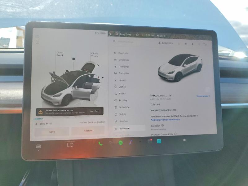 Aukcja sprzedaży 2025 Tesla Model Y, vin: 7SAYGDED9SF321592, numer aukcji: 79036225