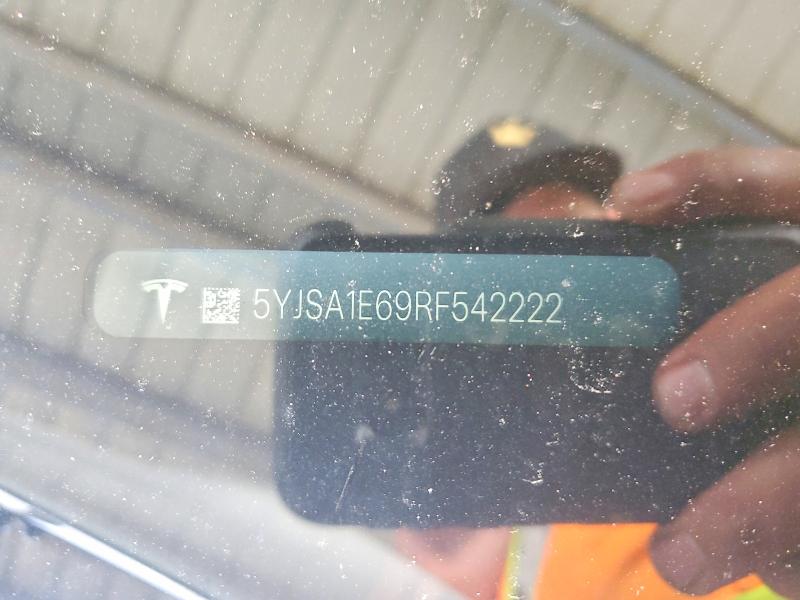 2024 Tesla Model S მანქანა იყიდება აუქციონზე, vin: 5YJSA1E69RF542222, აუქციონის ნომერი: 78834685